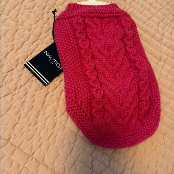 Nautica Other - Nautica Pink  Dog Sweater Small NWT